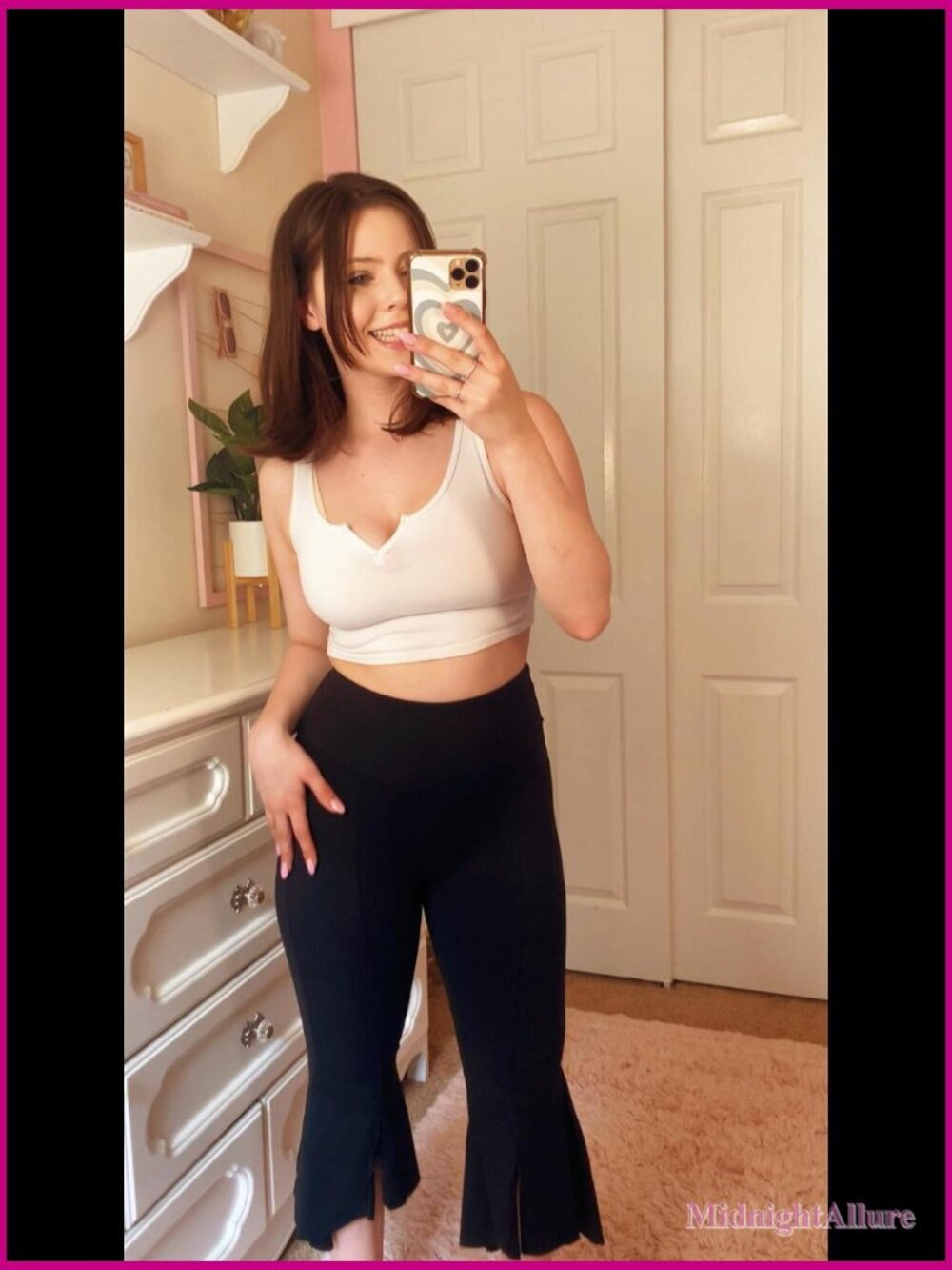 Capri Pants Stretch Yoga Dress Pants with Pockets Ruffle Bell Bottom Athletic - Picture 7 of 7